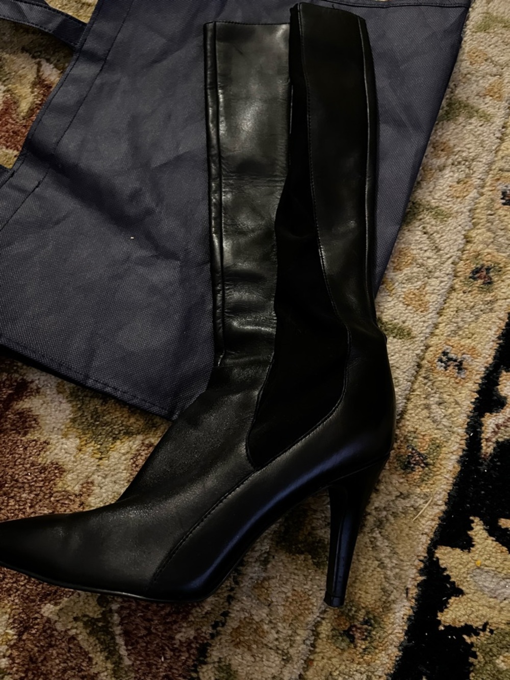 Kenneth Cole Black Heeled Boots - Picture 3 of 8